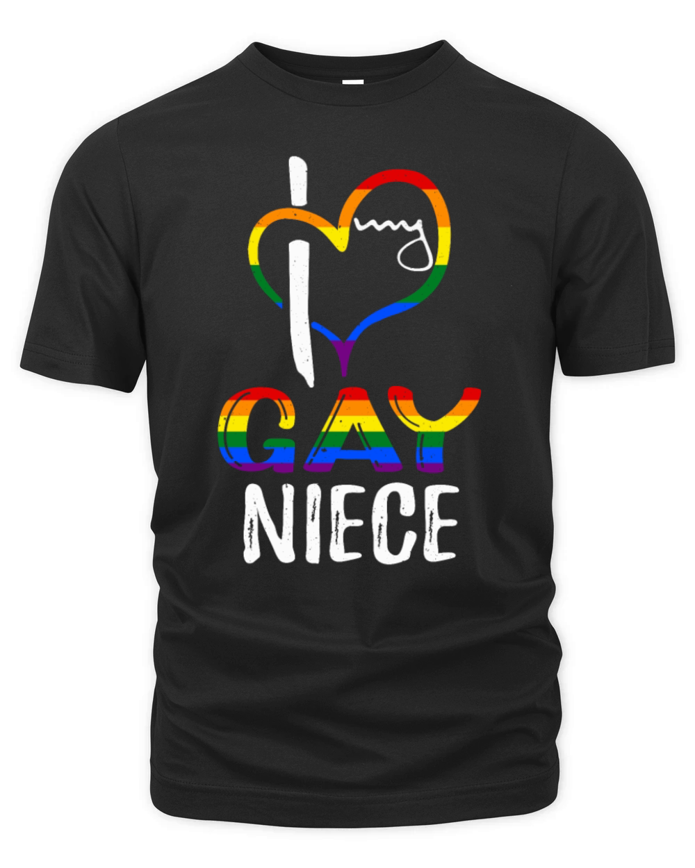 Love Gay Niece Pride LGBT Rainbow Pride Month Organic Unisex T-shirt