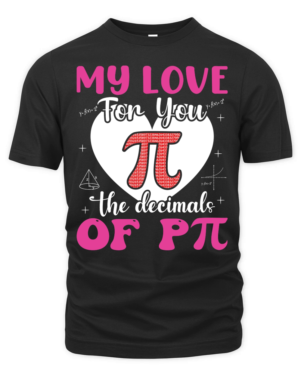 My love for you the decimals of pi Organic Unisex T-shirt