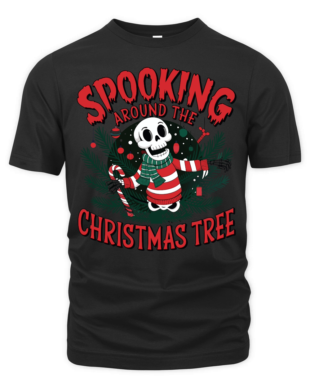 Spooking Around the Christmas Tree2 Organic Unisex T-shirt