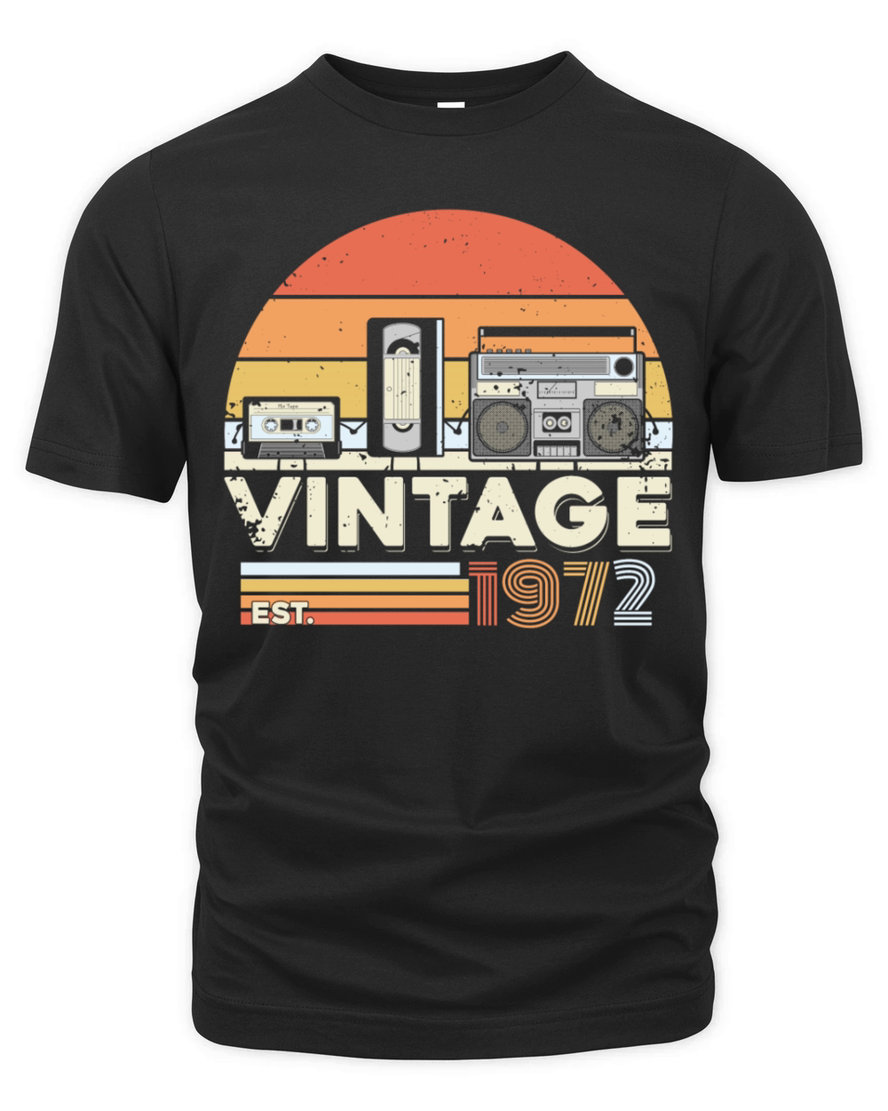 Vintage 1972 50th Birthday Fiftieth Gift Organic Unisex T-shirt