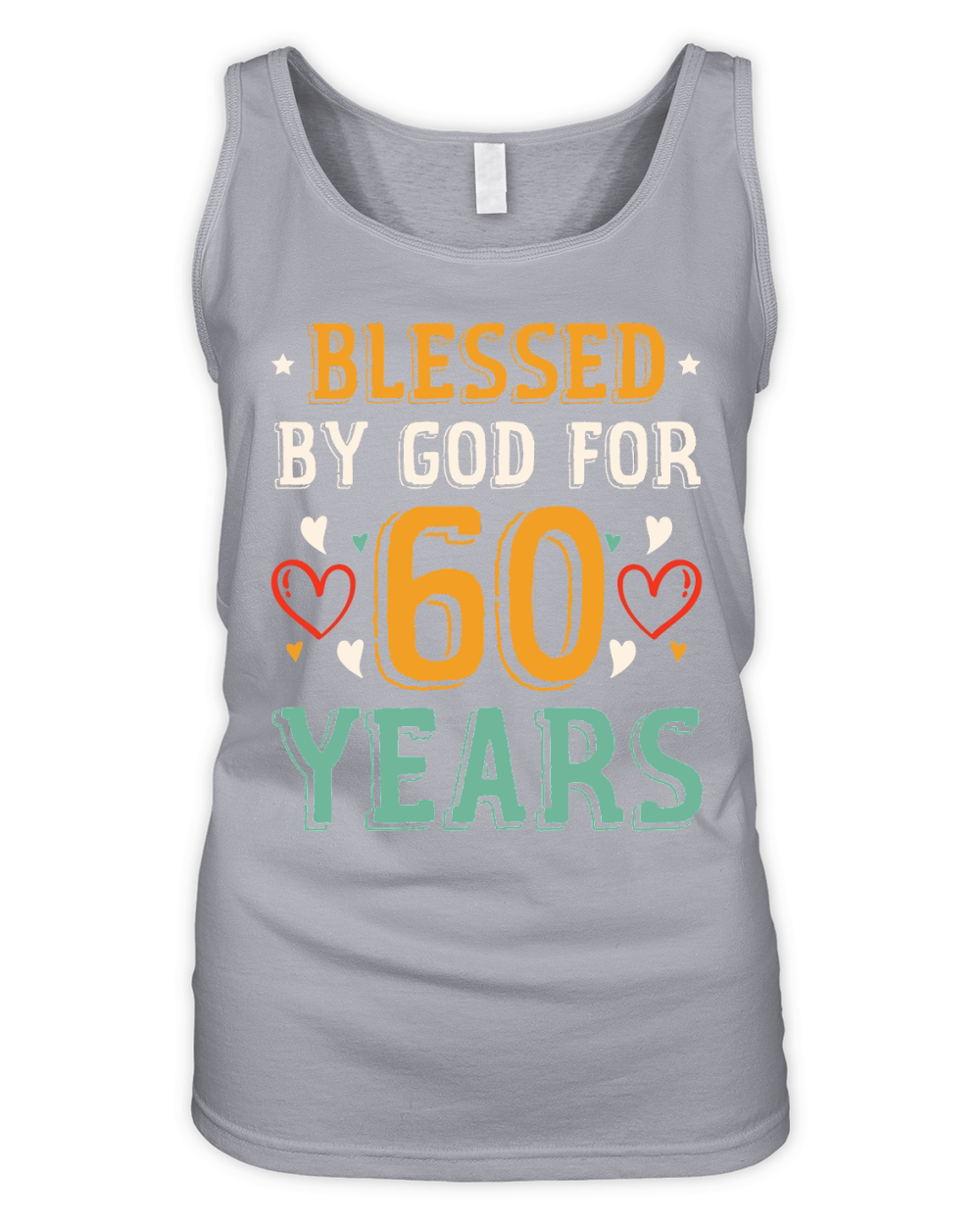 Blessed By God For 60 Years Birthday Organic Women's Tank Top