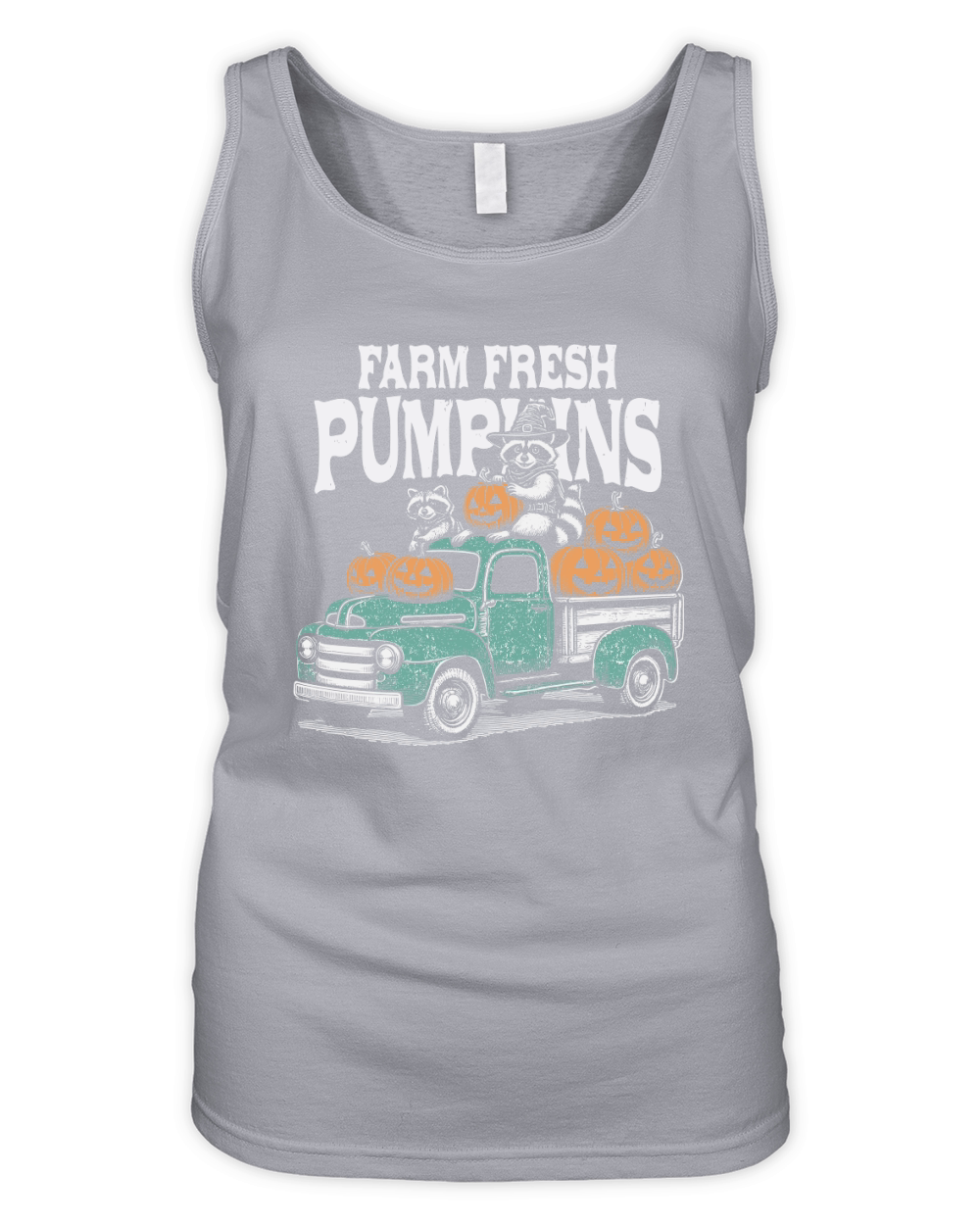 Farm fresh pumpkins Raccoon D Color Organic Women's Tank Top