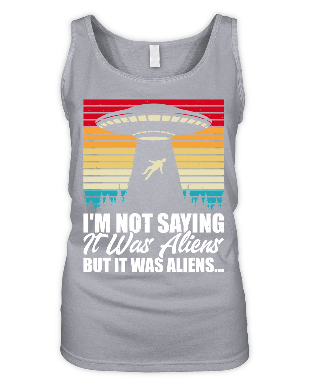 Funny Vintage UFO Alien Organic Women's Tank Top