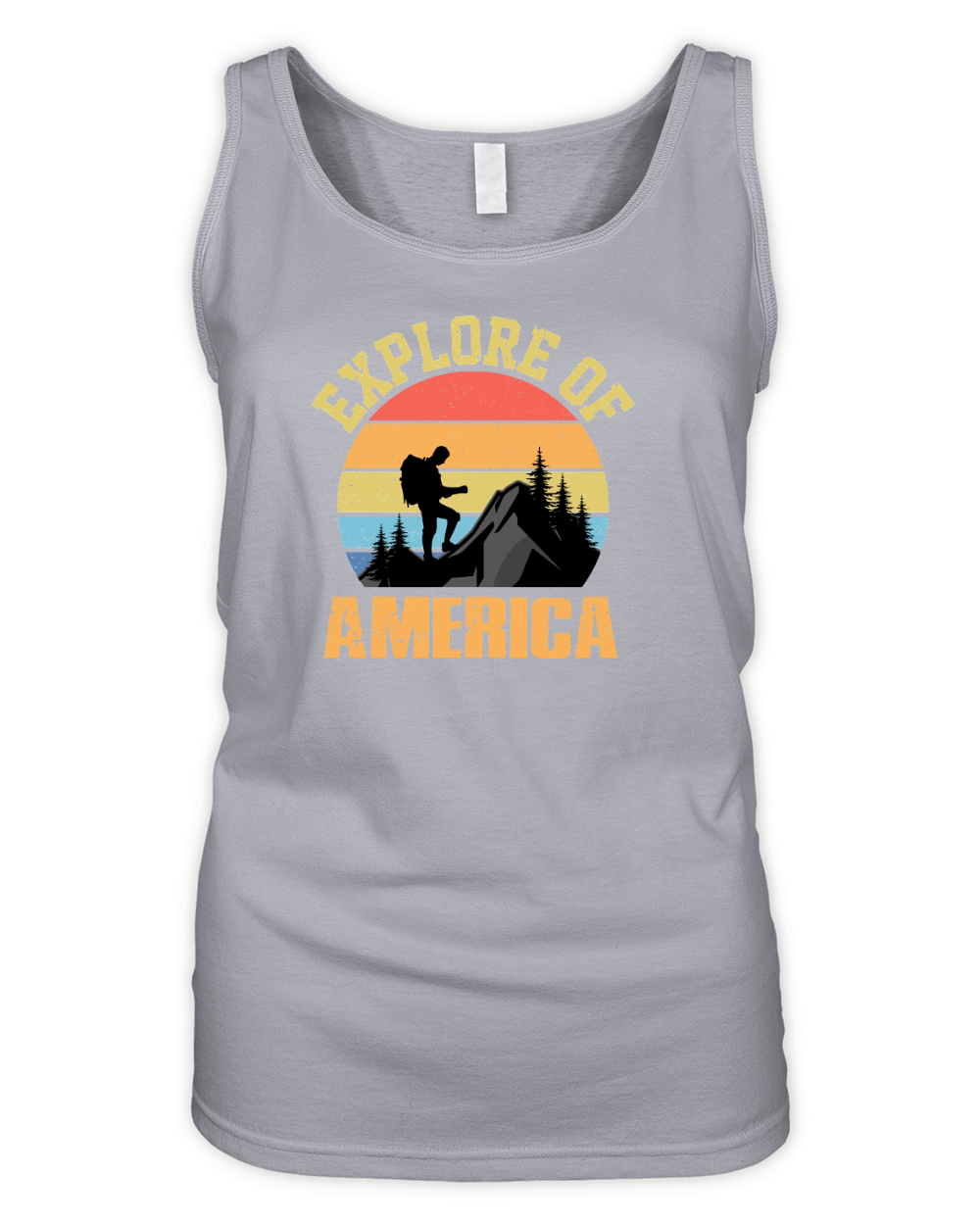 Hiking   Explore of America Adventure Organic Women's Tank Top