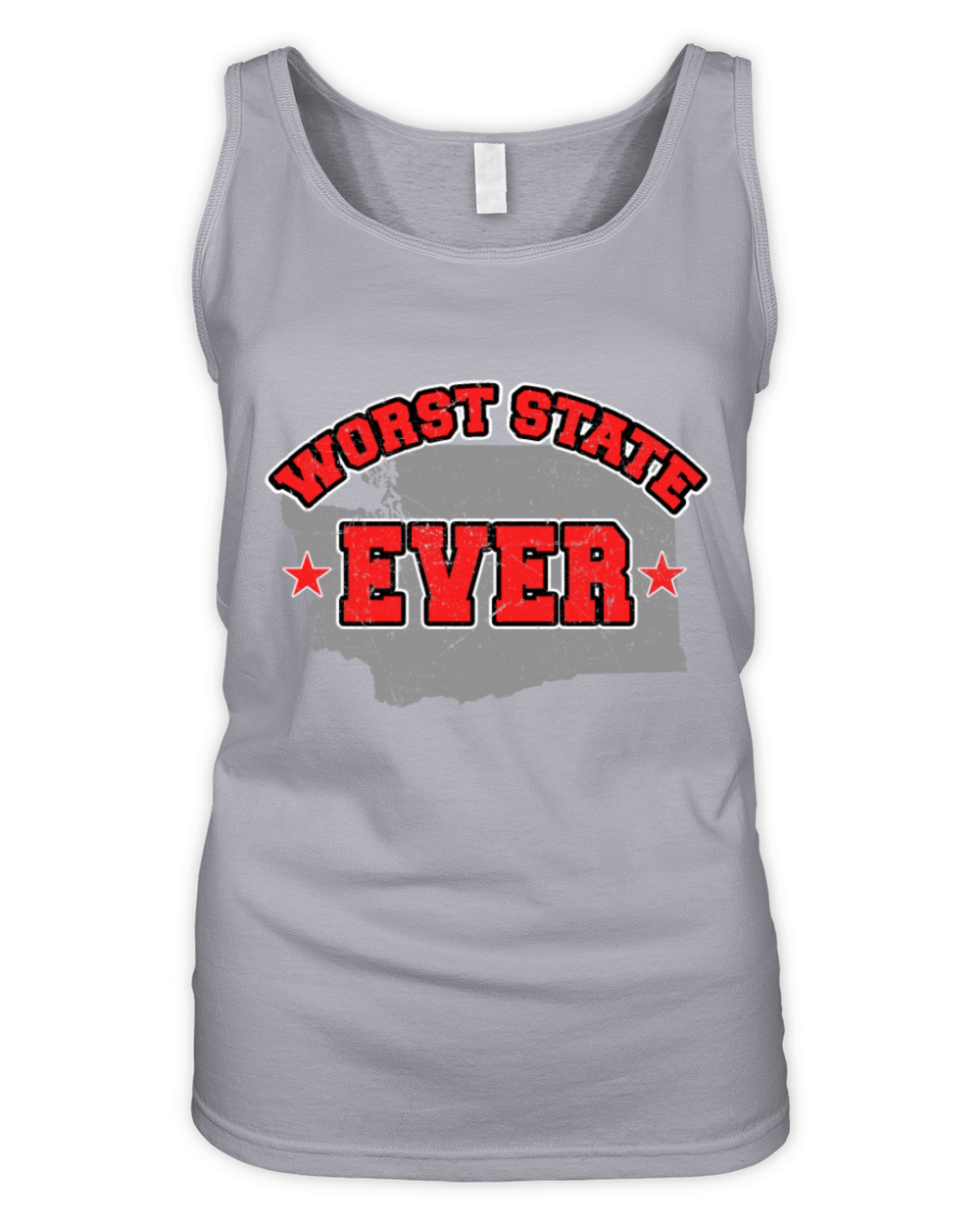 Land Map America US Worst State Washington Organic Women's Tank Top