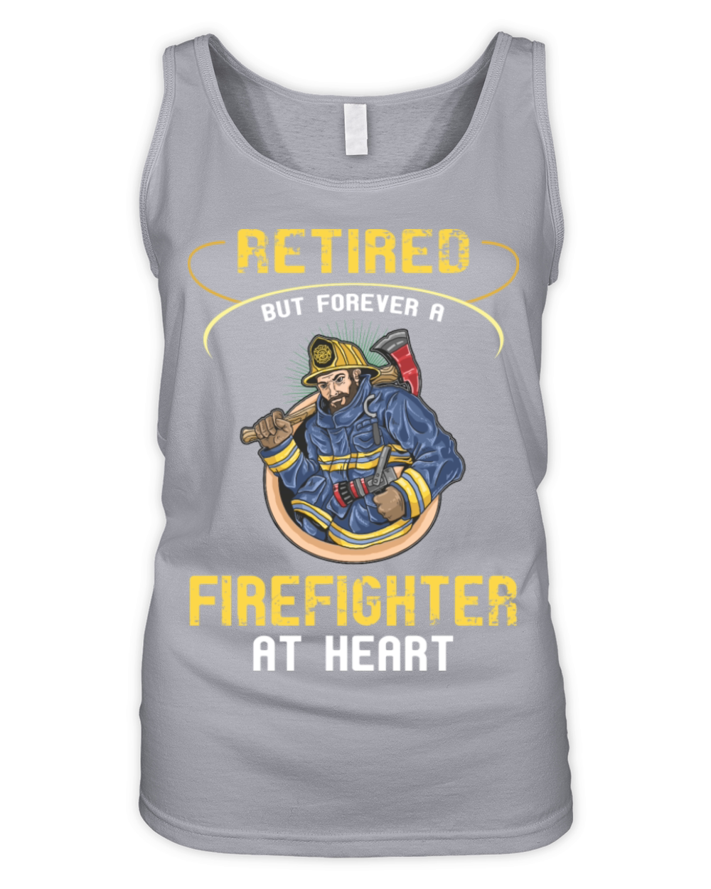 Retired But Forever Firefighter At Heart T-Shirt Organic Women's Tank Top