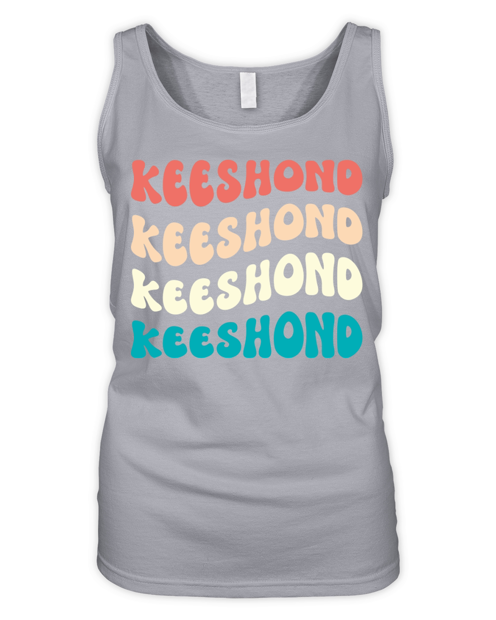 Retro Keeshond dog Organic Women's Tank Top