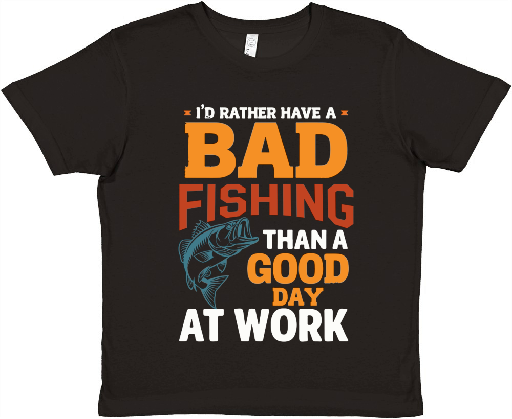 Bad fishing than a good day at work Premium Kids Crewneck T-shirt