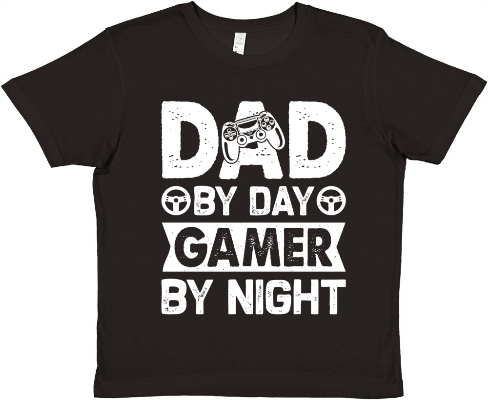 Dad By Day Gamer By Night Premium Kids Crewneck T-shirt