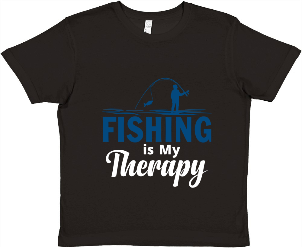 Fishing is my therapy Premium Kids Crewneck T-shirt
