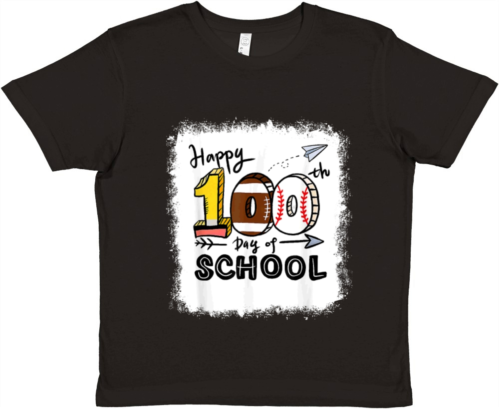 Happy 100th Day Of School Teacher Student 100 Days Premium Kids Crewneck T-shirt