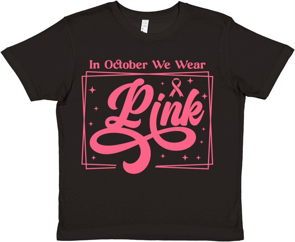 In October We Wear Pink Premium Kids Crewneck T-shirt