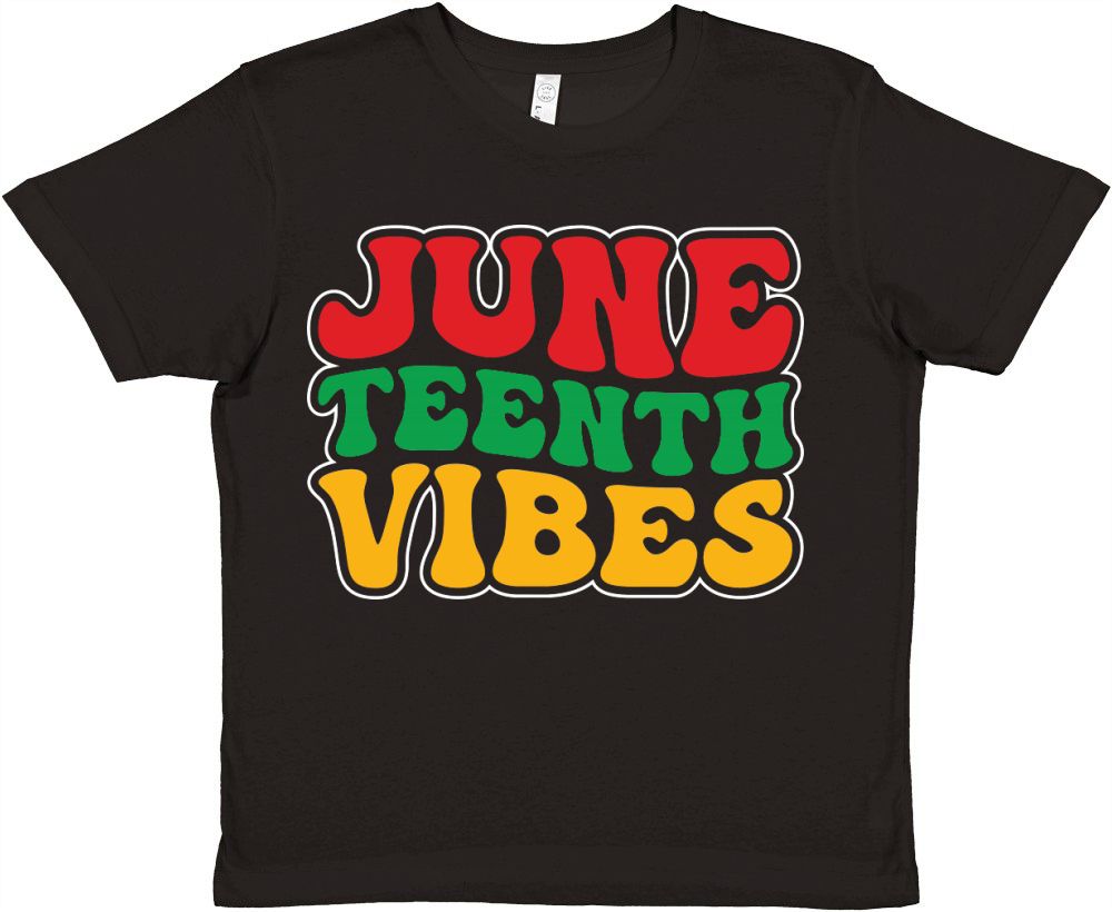 Juneteenth June teenth vibes Premium Kids Crewneck T-shirt