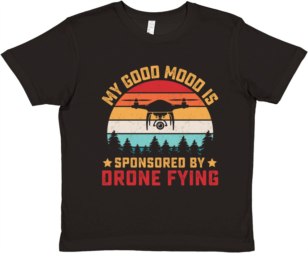 My Good Mood Is Sponsored By Premium Kids Crewneck T-shirt