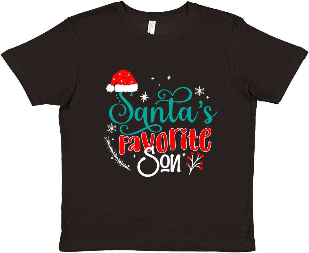 Santas Favorite Son Premium Kids Crewneck T-shirt