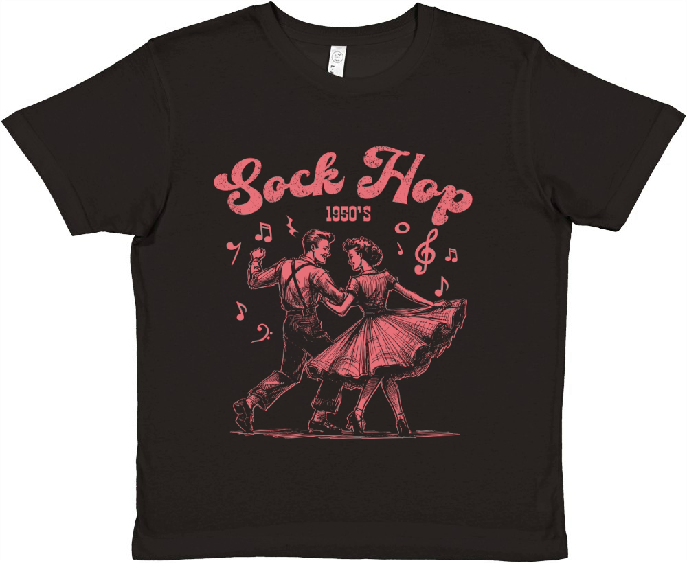 Sock Hop 1950s Dance D Red Premium Kids Crewneck T-shirt
