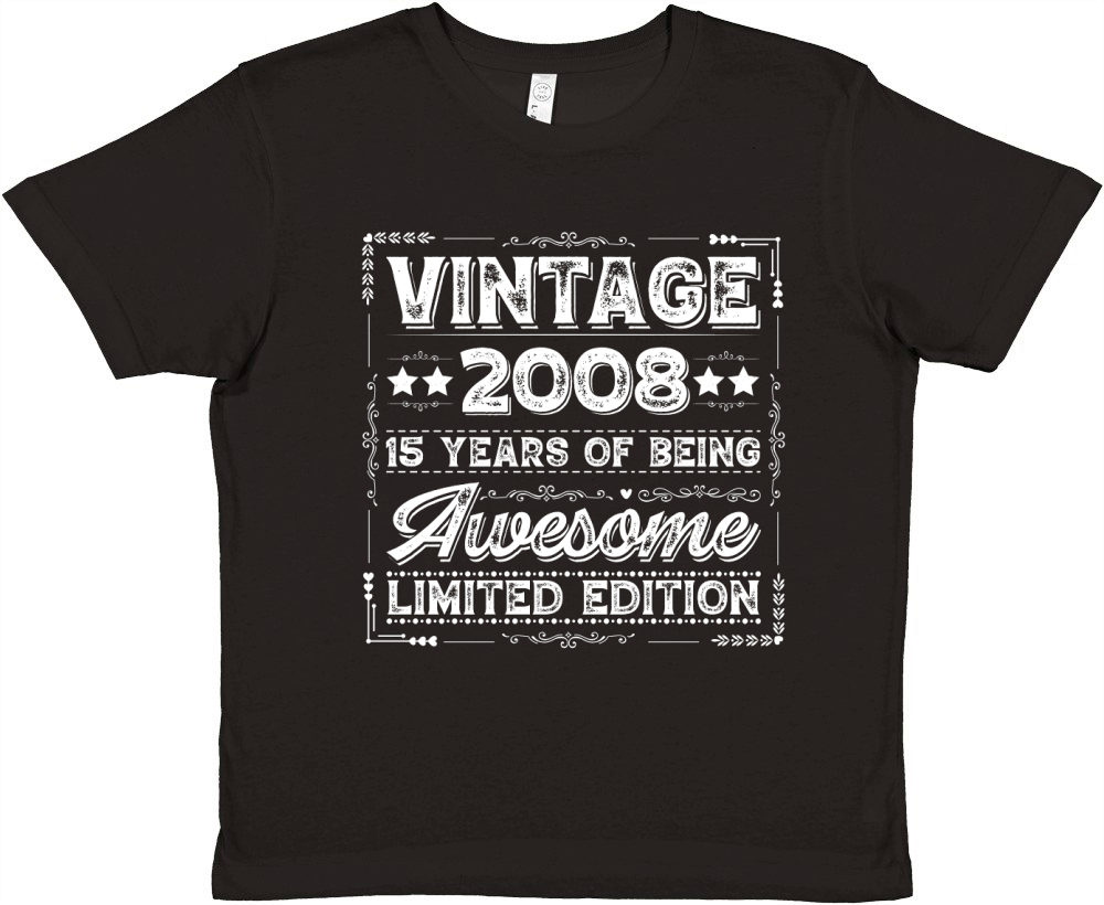 Vintage 2008 Being Awesome Limited Edition Birthday (2) Premium Kids Crewneck T-shirt