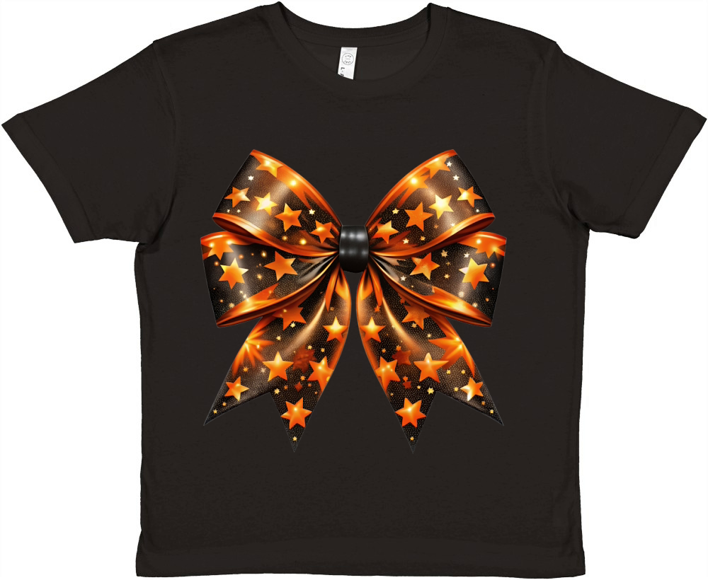 Watercolour Black Halloween Bows 02 Premium Kids Crewneck T-shirt