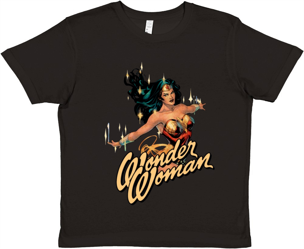 Wonder Woman Shiny Premium Kids Crewneck T-shirt