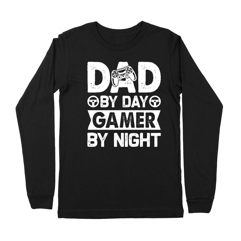Dad By Day Gamer By Night Premium Long Sleeve