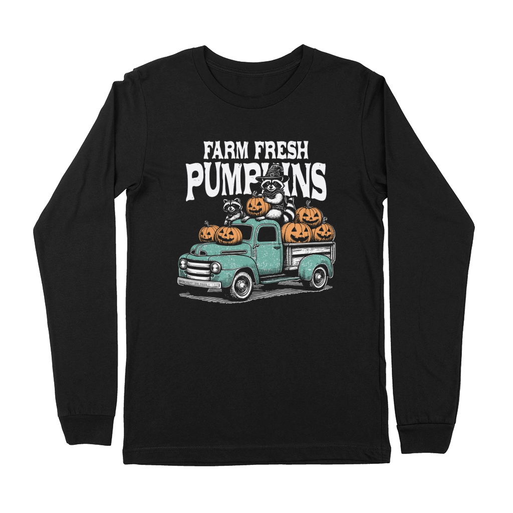Farm fresh pumpkins Raccoon D Color Premium Long Sleeve
