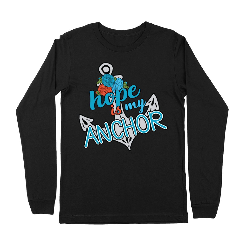 Hope is My Anchor Floral Premium Long Sleeve