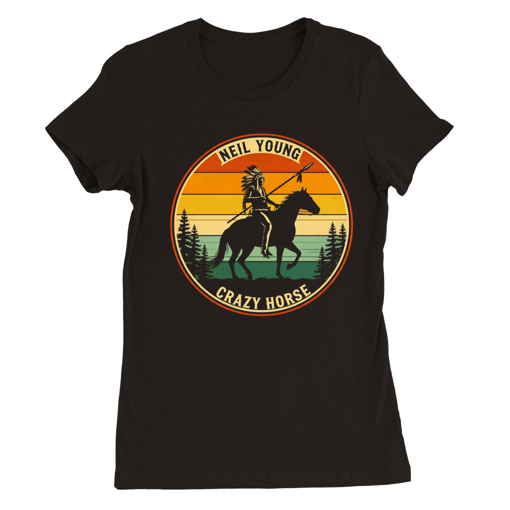 Nell Young Crazy Horse Premium Womens Crewneck T-shirt