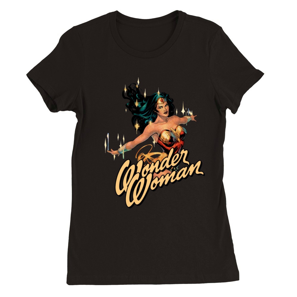 Wonder Woman Shiny Premium Womens Crewneck T-shirt