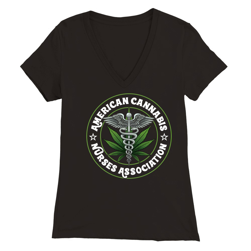 American Cannabis Nurses Association Premium Womens V-Neck T-shirt