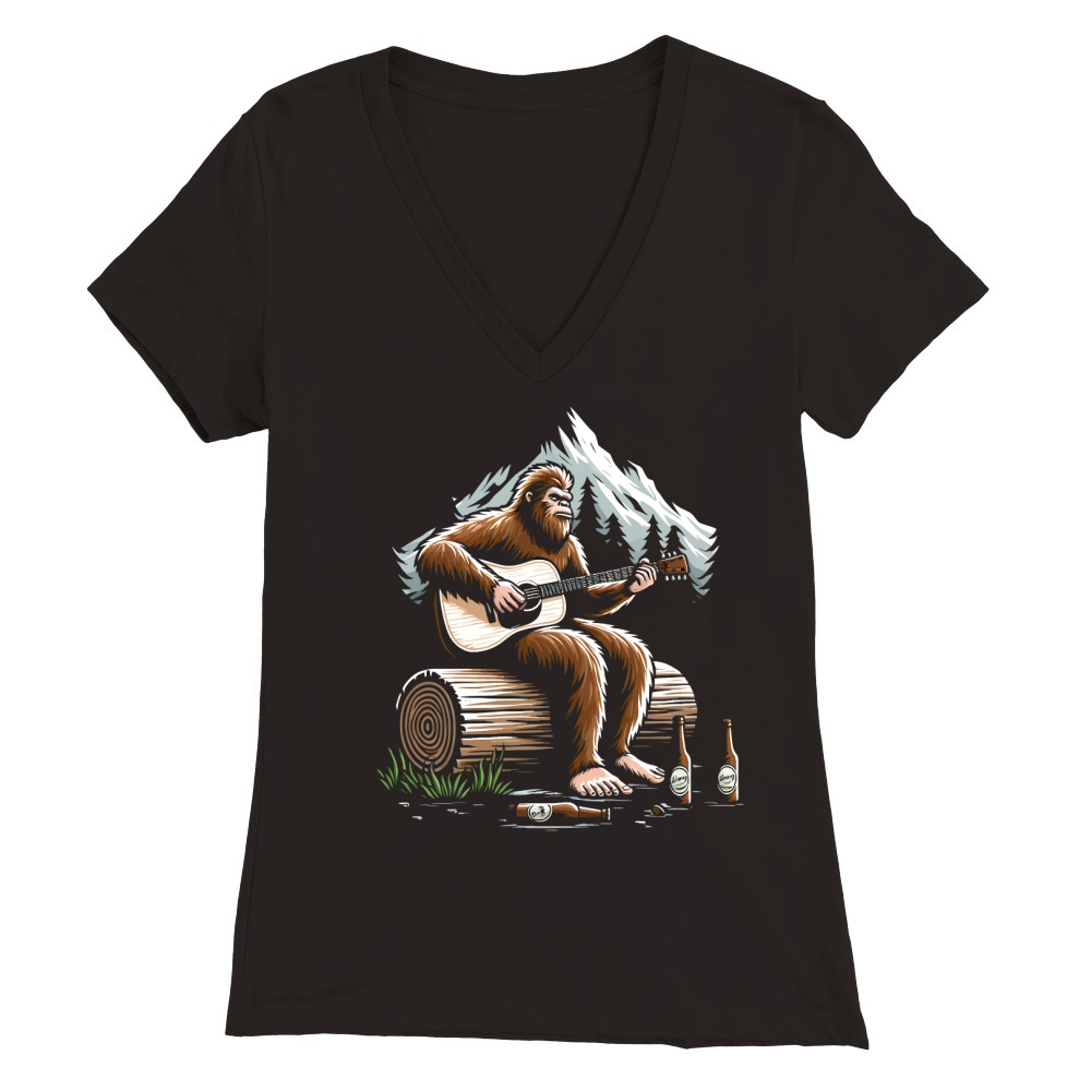 Bigfoot 02 Premium Womens V-Neck T-shirt