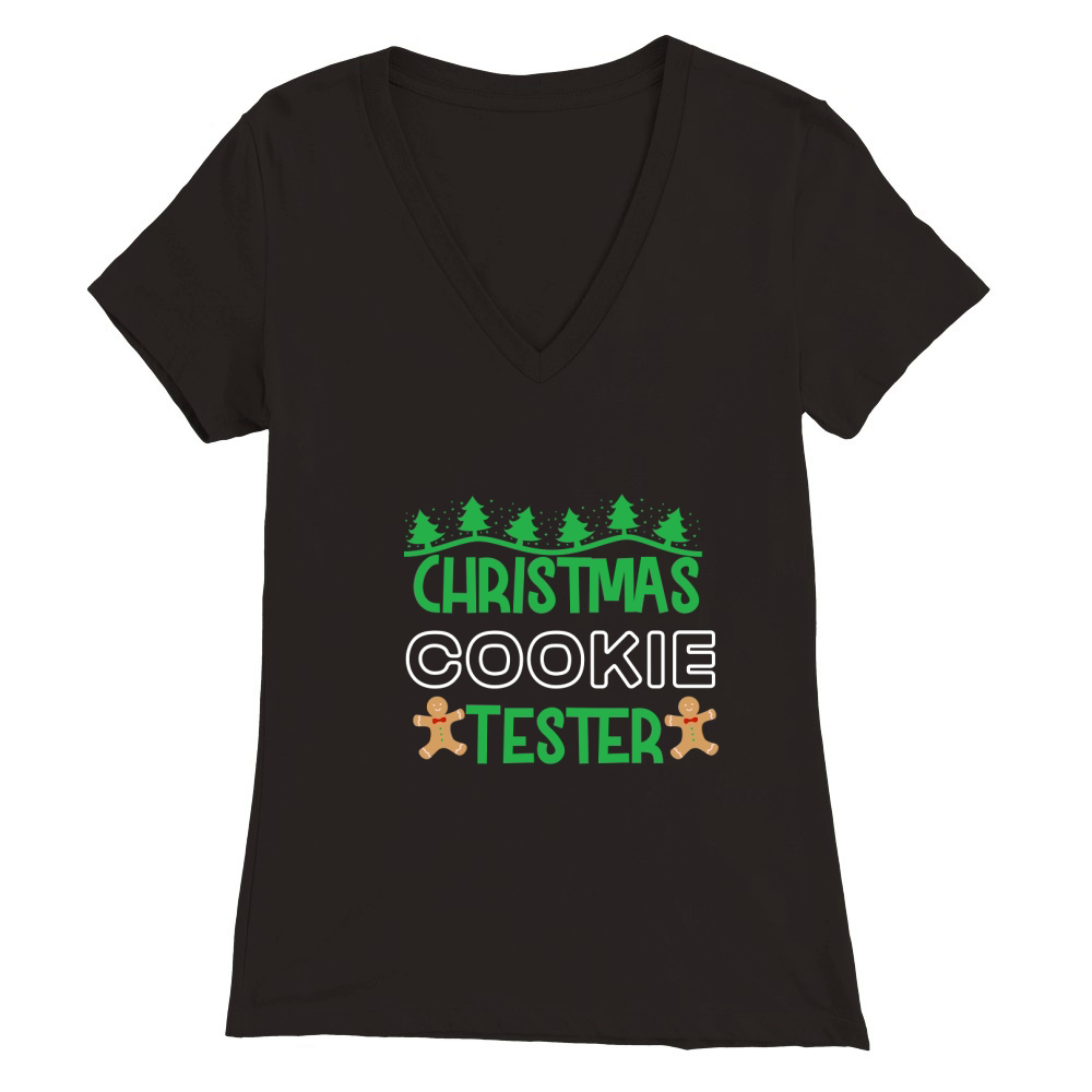 Christmas Cookie Tester Premium Womens V-Neck T-shirt