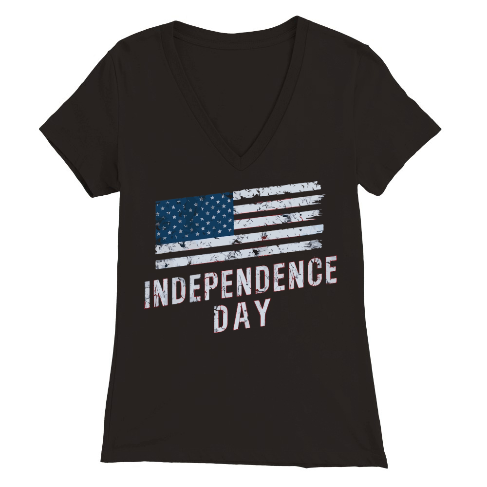 Independence Day 4TH JULY 08 Premium Womens V-Neck T-shirt