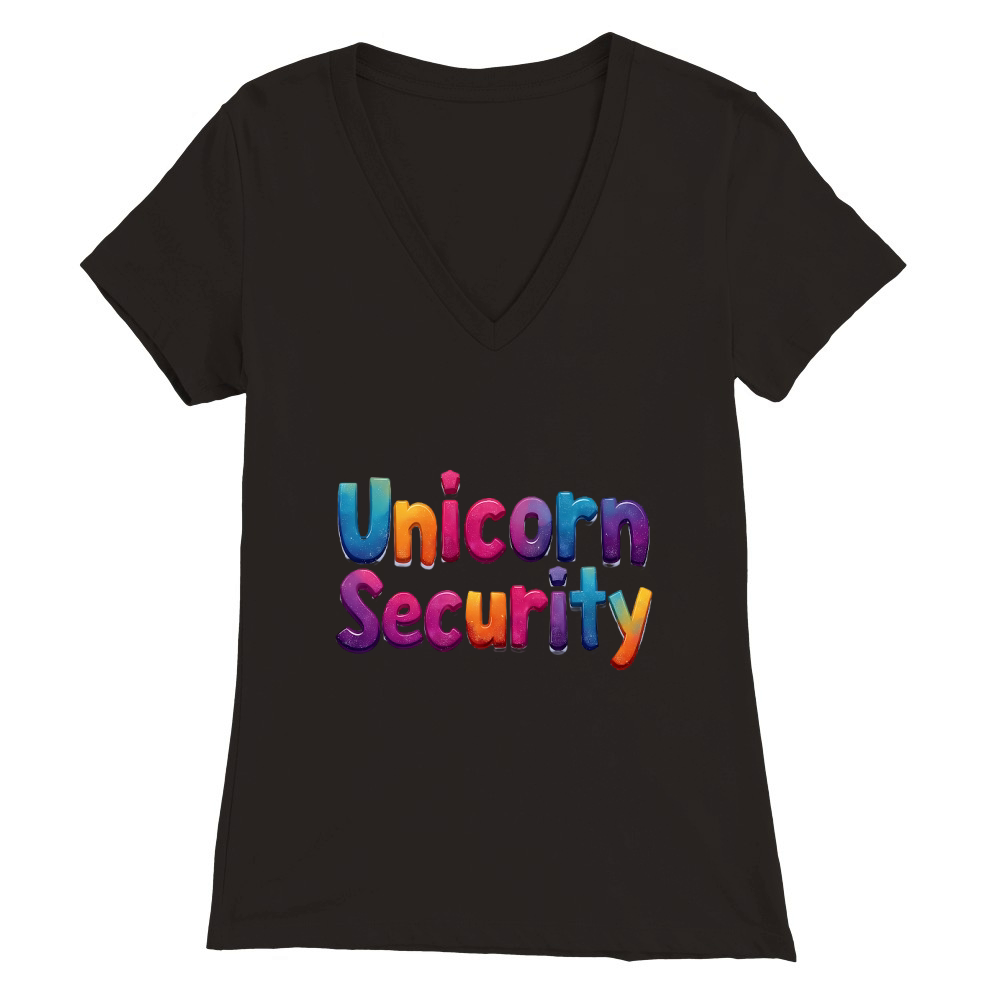 Magical Unicorn Security Premium Womens V-Neck T-shirt