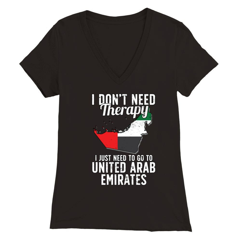 United Arab Emirates flag I Arab Souvenirs Premium Womens V-Neck T-shirt