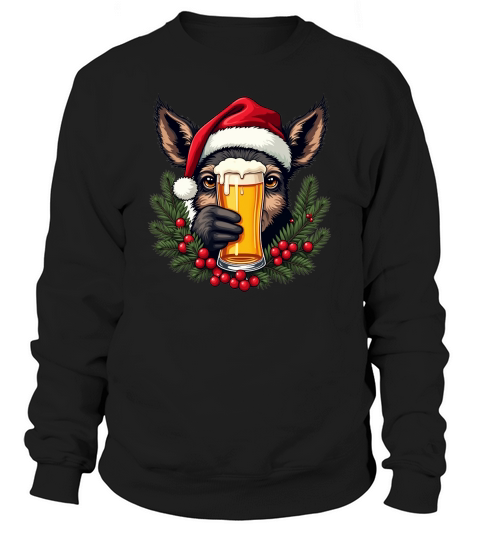 Funny Animal Beer Christmas Sublimation 6 Sweatshirt Unisex