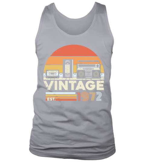 Vintage 1972 50th Birthday Fiftieth Gift Tank Top Unisex