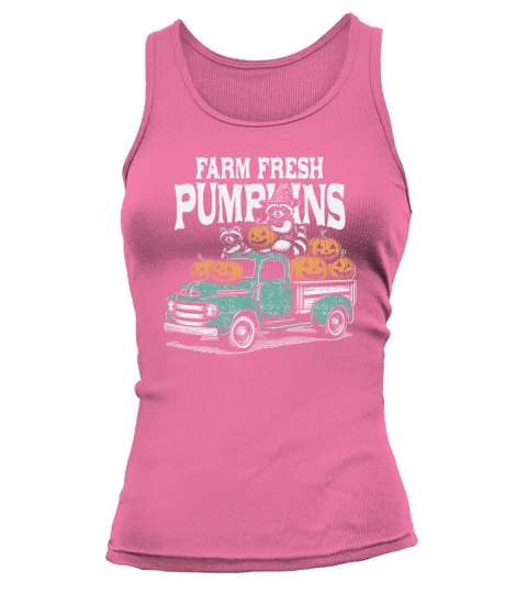 Farm fresh pumpkins Raccoon D Color Tank top Woman
