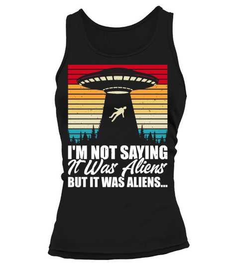 Funny Vintage UFO Alien Tank top Woman
