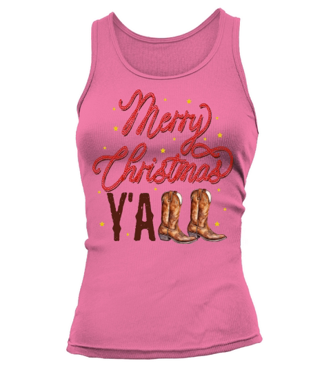 Merry Christmas Yall Cowboy Tank top Woman