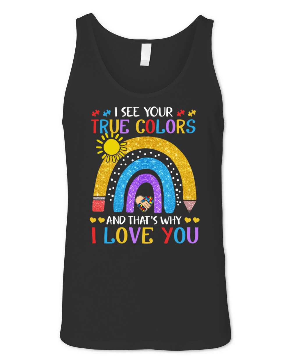Autism Awareness Shirt I See Your True Colors That Unisex Jersey Tank