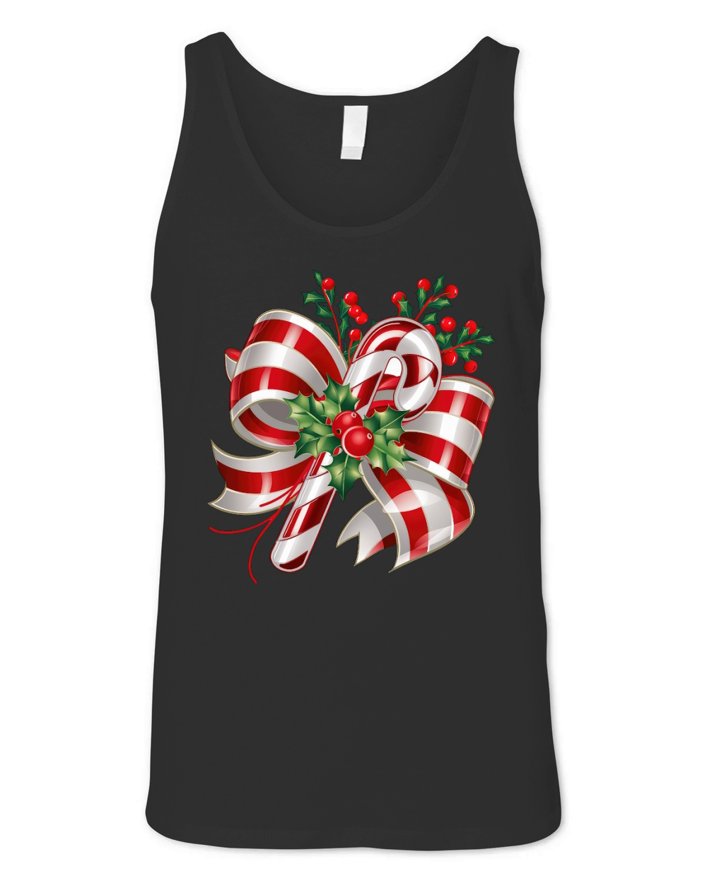 Candy Cane Merry Christmas Unisex Jersey Tank