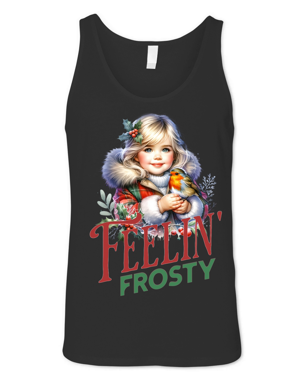 Feelin Frosty Christmas 3 Unisex Jersey Tank