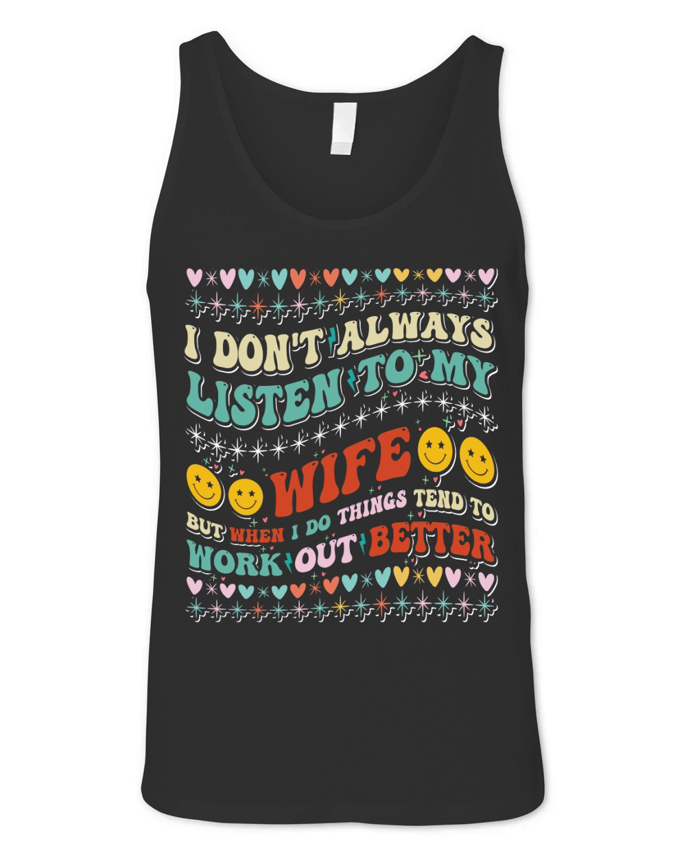 i dont always listen to my wife 2 Unisex Jersey Tank