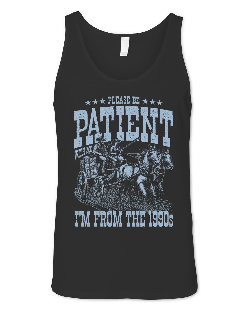 Im From The 1900s Cowboy Western D Retro Grey Unisex Jersey Tank