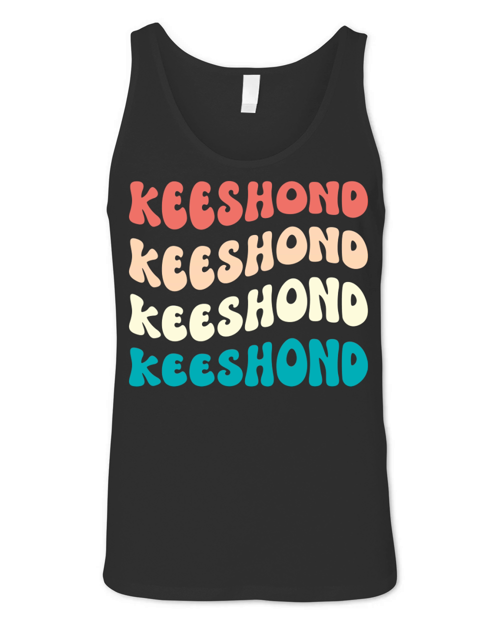 Retro Keeshond dog Unisex Jersey Tank