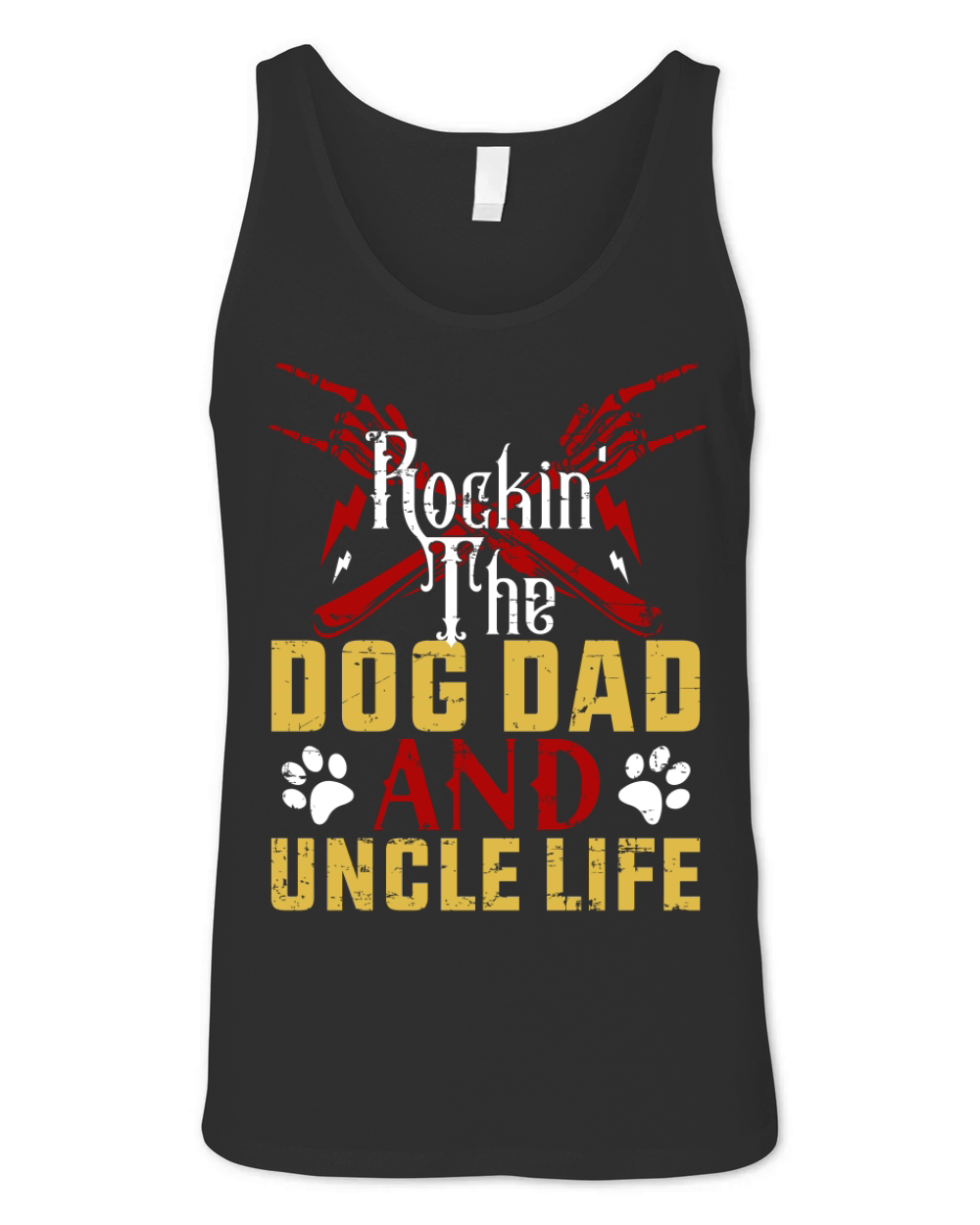 rockin the dog dad and uncle life Unisex Jersey Tank