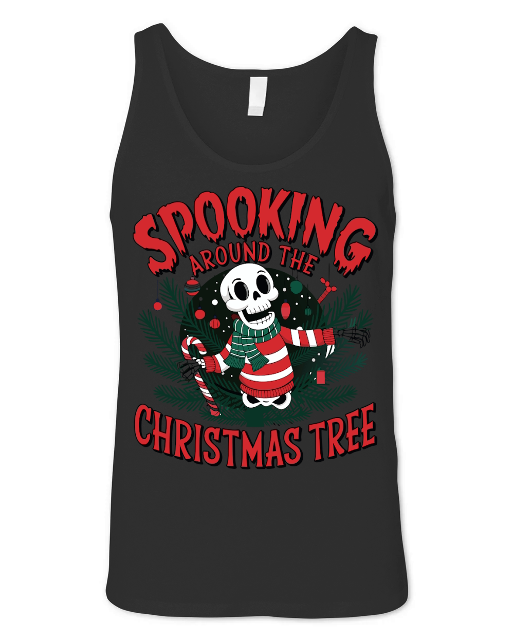 Spooking Around the Christmas Tree2 Unisex Jersey Tank