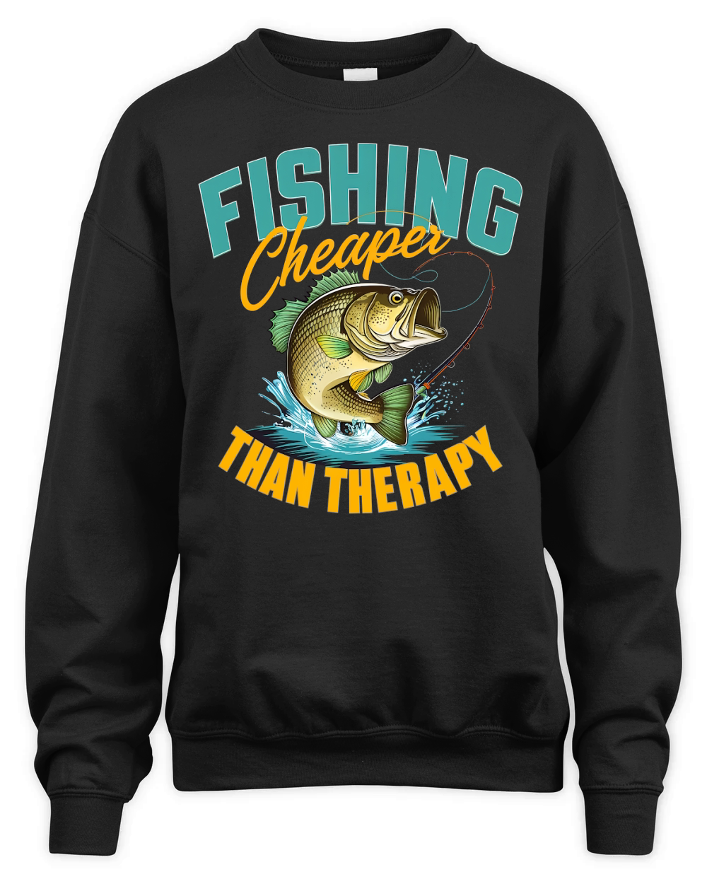 Fishing Cheeper Than Therapy 03 Unisex Premium Crewneck Sweatshirt