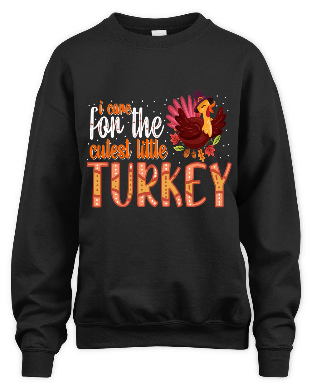 i care for the cutest little turkey Unisex Premium Crewneck Sweatshirt