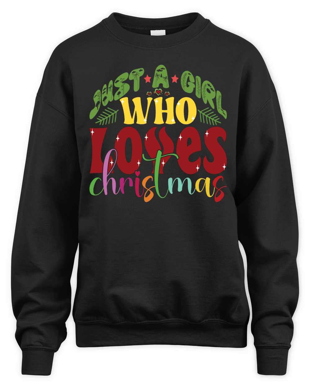 Just a Girl Who Loves Christmas Unisex Premium Crewneck Sweatshirt